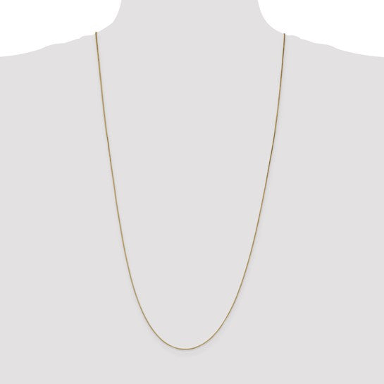 14KT Yellow Gold 30 inch .7mm Box with Lobster Clasp Chain