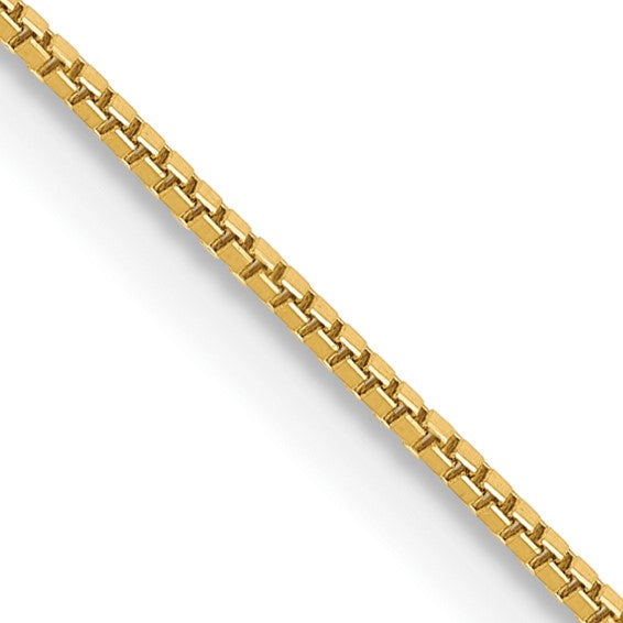14KT Yellow Gold 14 inch .7mm Box with Lobster Clasp Chain