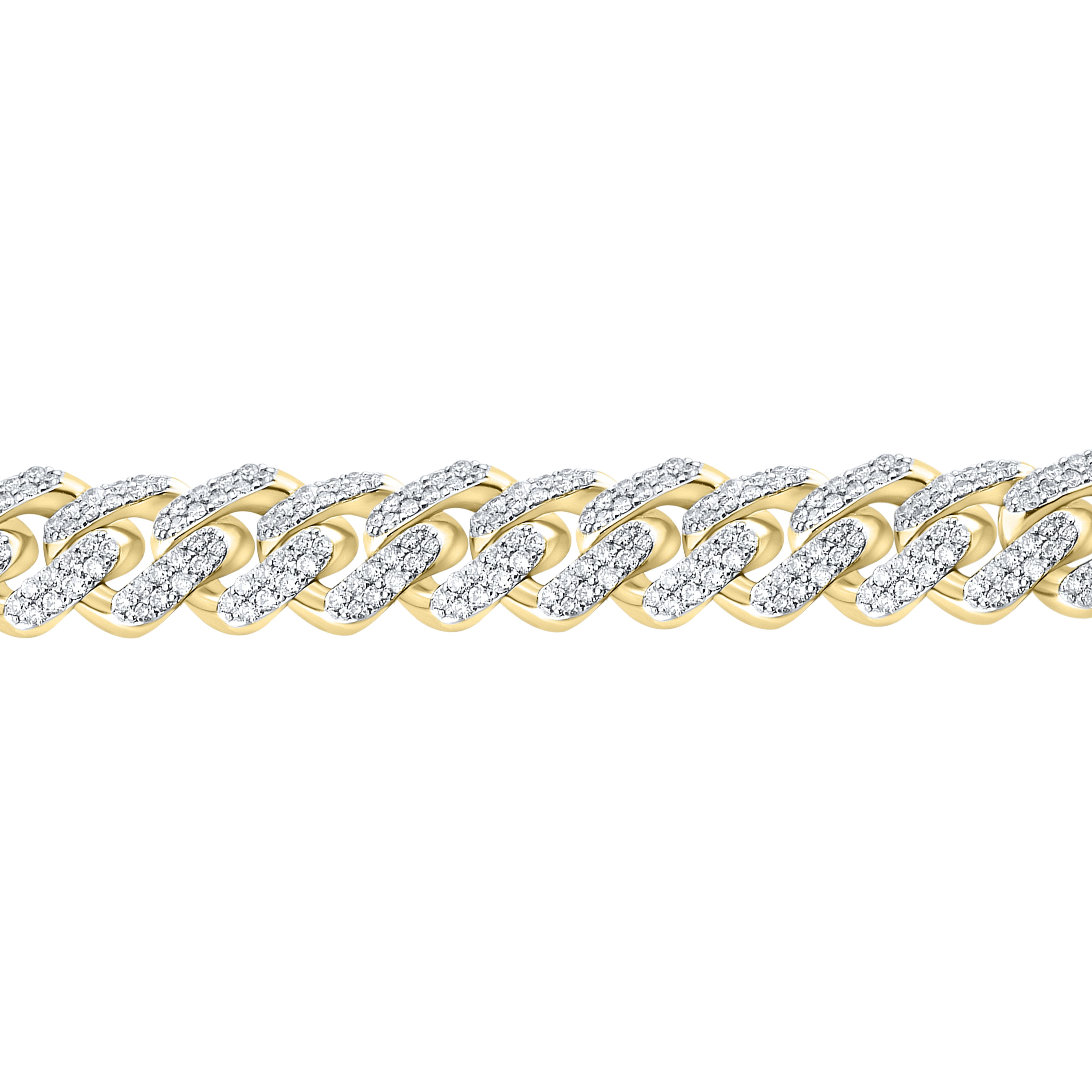 10kt Yellow gold 4.72 CTW Natural Diamond Bracelet