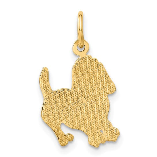 14kt Yellow Gold Dog Charm
