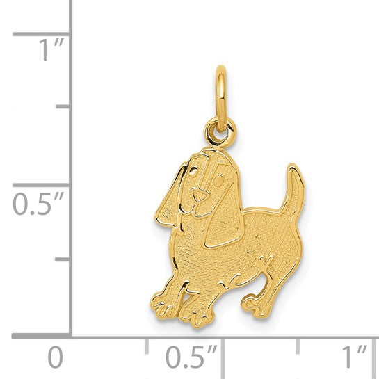 14kt Yellow Gold Dog Charm