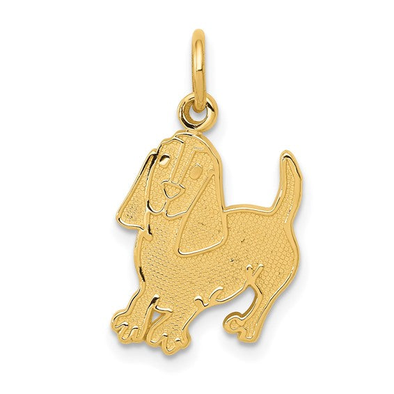 14kt Yellow Gold Dog Charm