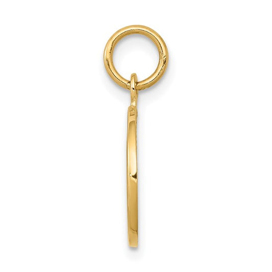 14kt Yellow Gold Polished Angel Charm