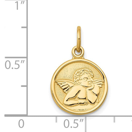 14kt Yellow Gold Polished Angel Charm
