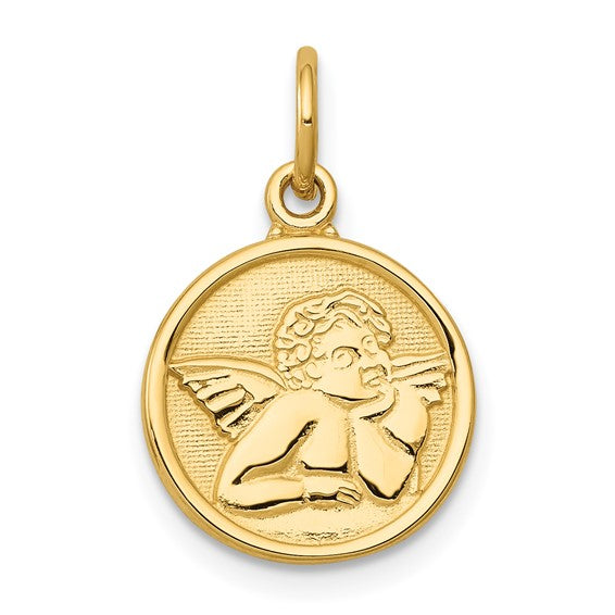 14kt Yellow Gold Polished Angel Charm