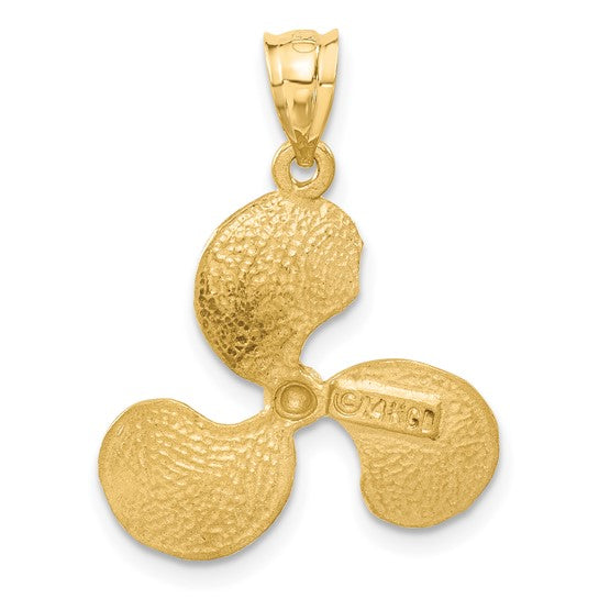 14kt Yellow Gold Propeller Pendant
