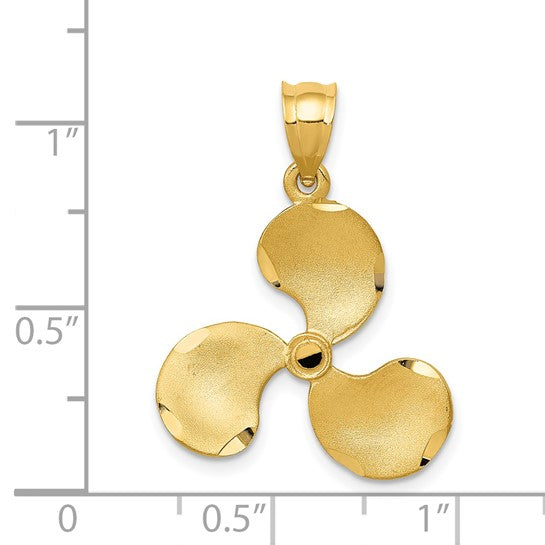 14kt Yellow Gold Propeller Pendant