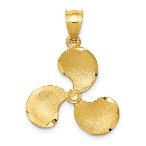 14kt Yellow Gold Propeller Pendant