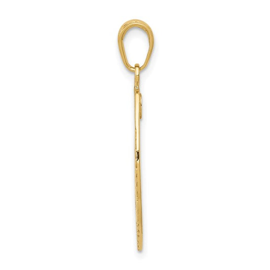 14kt Yellow Gold Polished Police Badge Pendant