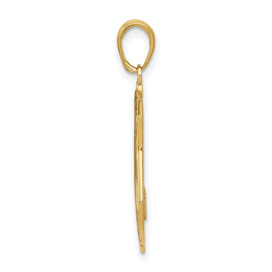 14kt Yellow Gold Large Police Badge Pendant