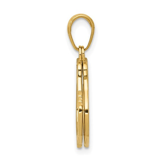 14KT Yellow Gold 2-Piece Handcuffs Charm