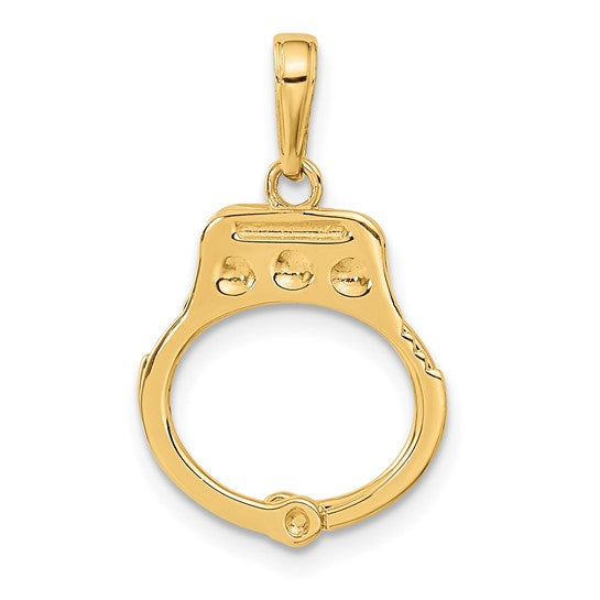 14KT Yellow Gold 2-Piece Handcuffs Charm