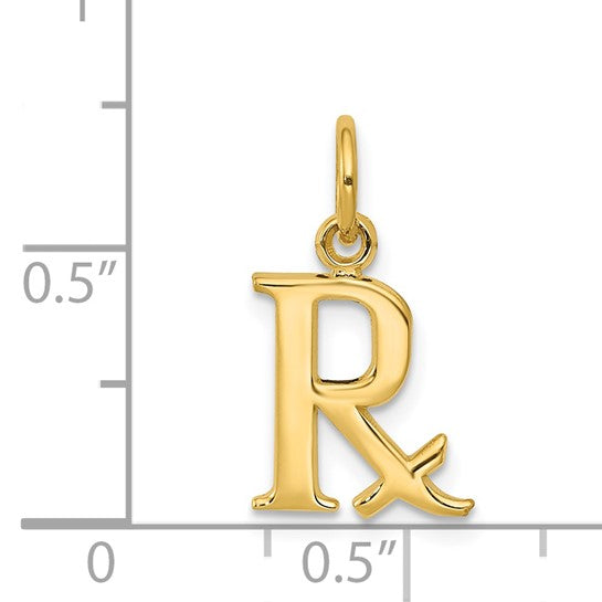 14kt Yellow Gold Prescription Symbol RX Charm