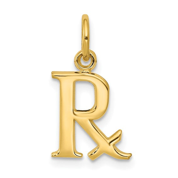 14kt Yellow Gold Prescription Symbol RX Charm