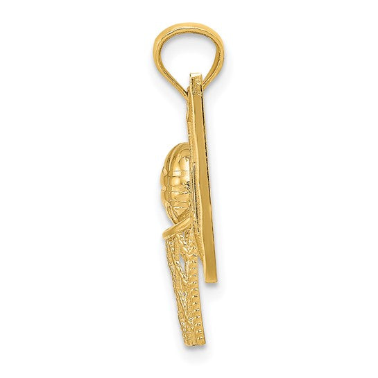14kt Yellow Gold Basketball Pendant