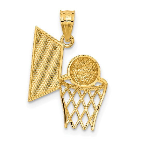 14kt Yellow Gold Basketball Pendant
