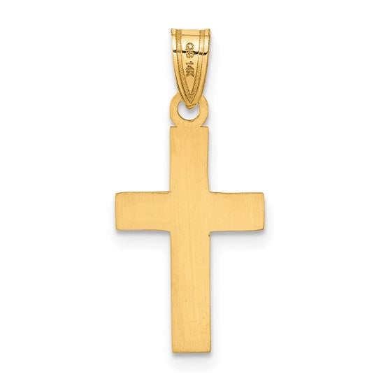 14KT Yellow Gold Polished Cross Charm