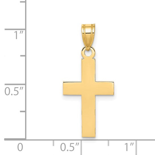 14KT Yellow Gold Polished Cross Charm