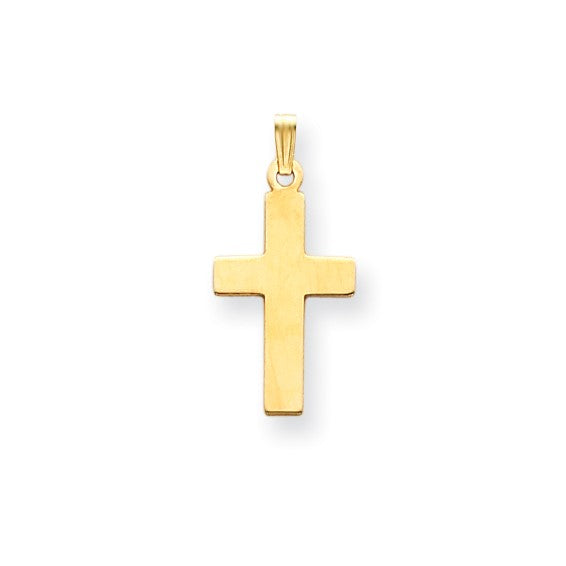 14KT Yellow Gold Polished Cross Charm