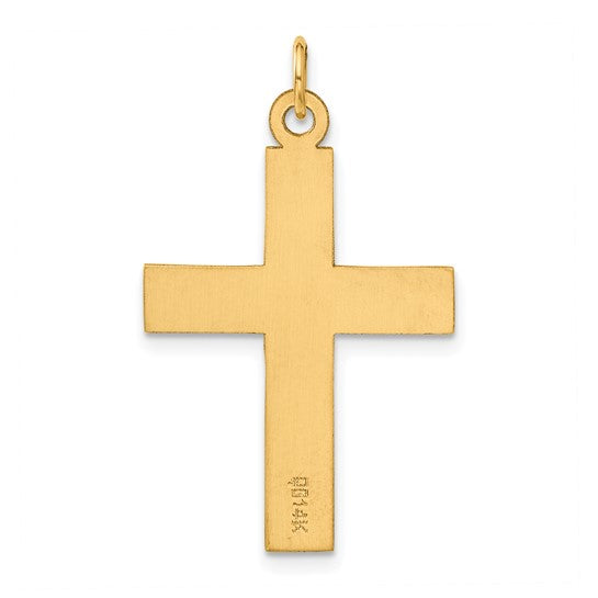14kt Yellow Gold Polished Cross Charm