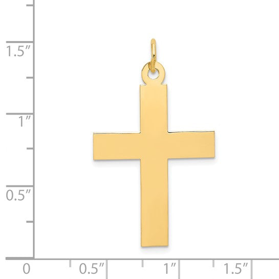 14kt Yellow Gold Polished Cross Charm