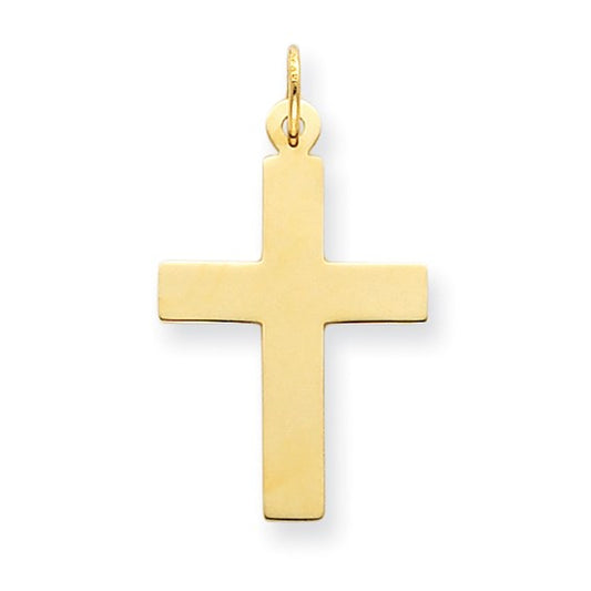 14kt Yellow Gold Polished Cross Charm