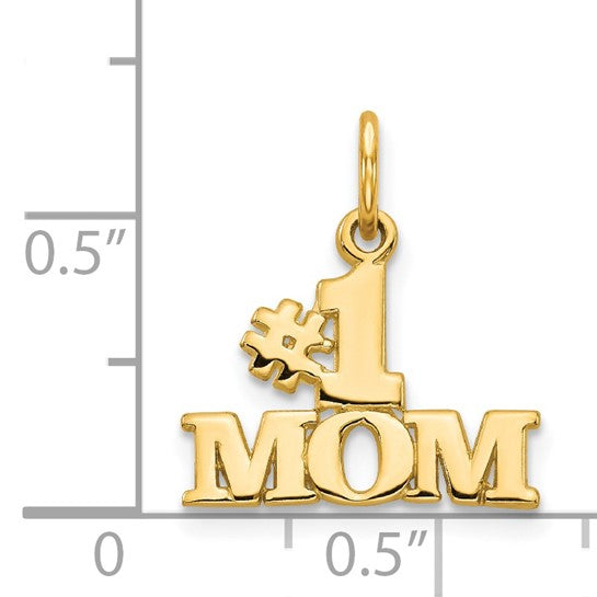 14kt Yellow Gold #1 MOM Charm