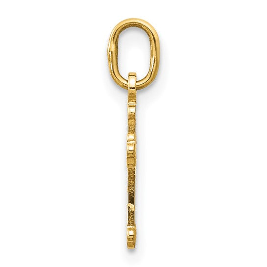 14kt Yellow Gold Mini Polished Cross Charm