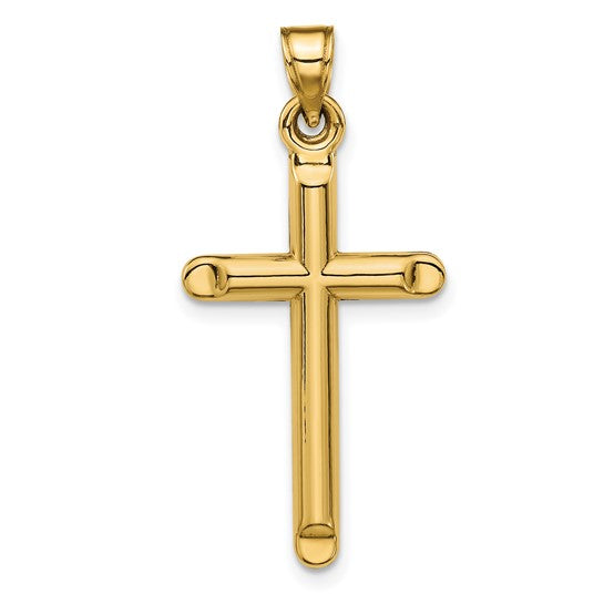 14kt Yellow Gold 3-D Hollow Cross Pendant