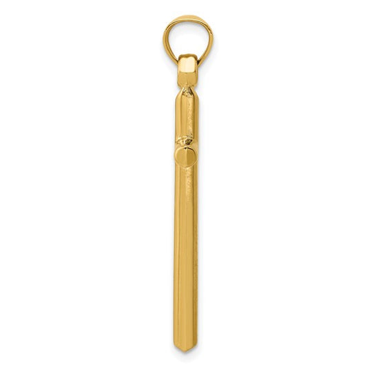 14kt Yellow Gold Polished Hollow Cross Pendant