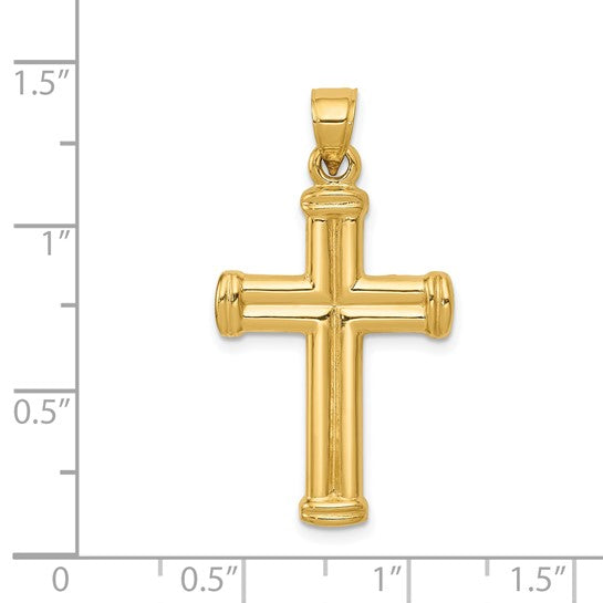 14kt Yellow Gold Hollow Cross Pendant