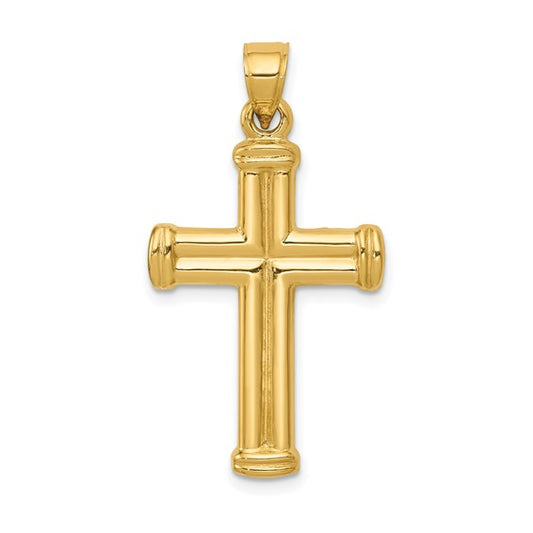 14kt Yellow Gold Hollow Cross Pendant