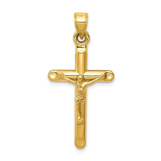 14kt Yellow Gold Hollow Crucifix Pendant