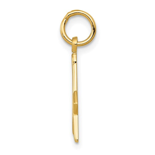 14kt Yellow Gold Polished and Textured Masonic Symbol Charm