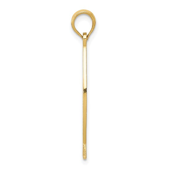 14KT Yellow Gold Ichthus Fish W/ JESUS Pendant