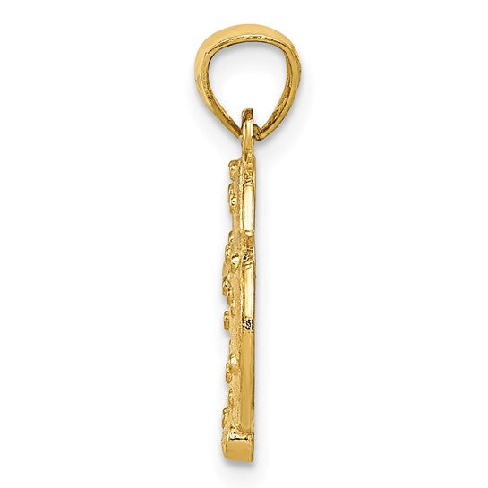 14kt Yellow Gold Pretzel Pendant