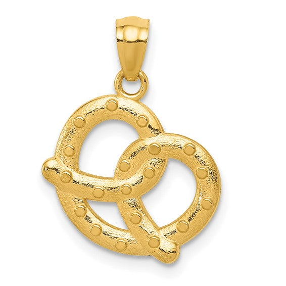 14kt Yellow Gold Pretzel Pendant