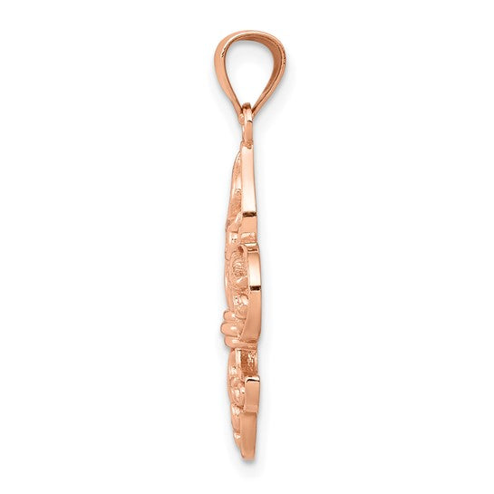 14kt Rose Gold Fleur de lis Pendant