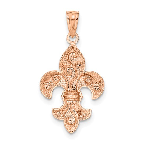 14kt Rose Gold Fleur de lis Pendant