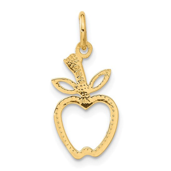 14kt Yellow Gold Apple Charm