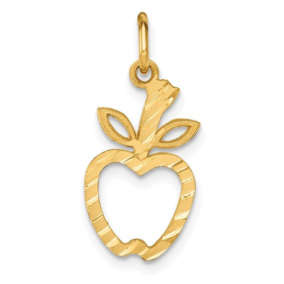 14kt Yellow Gold Apple Charm