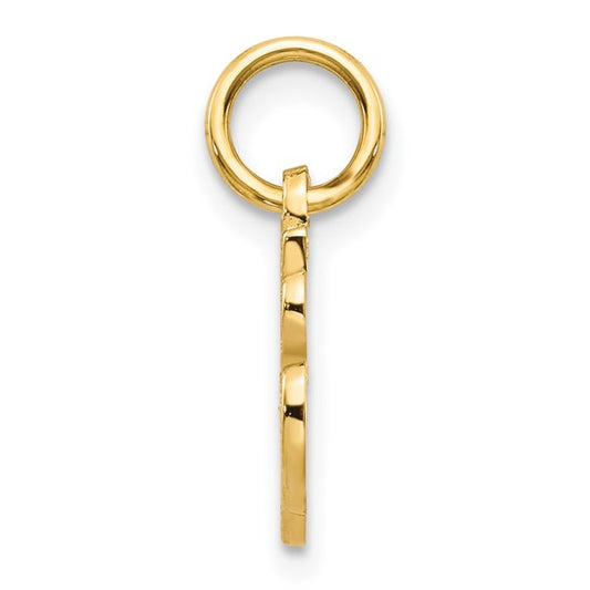 14KT Yellow Gold Script Letter A Initial Charm