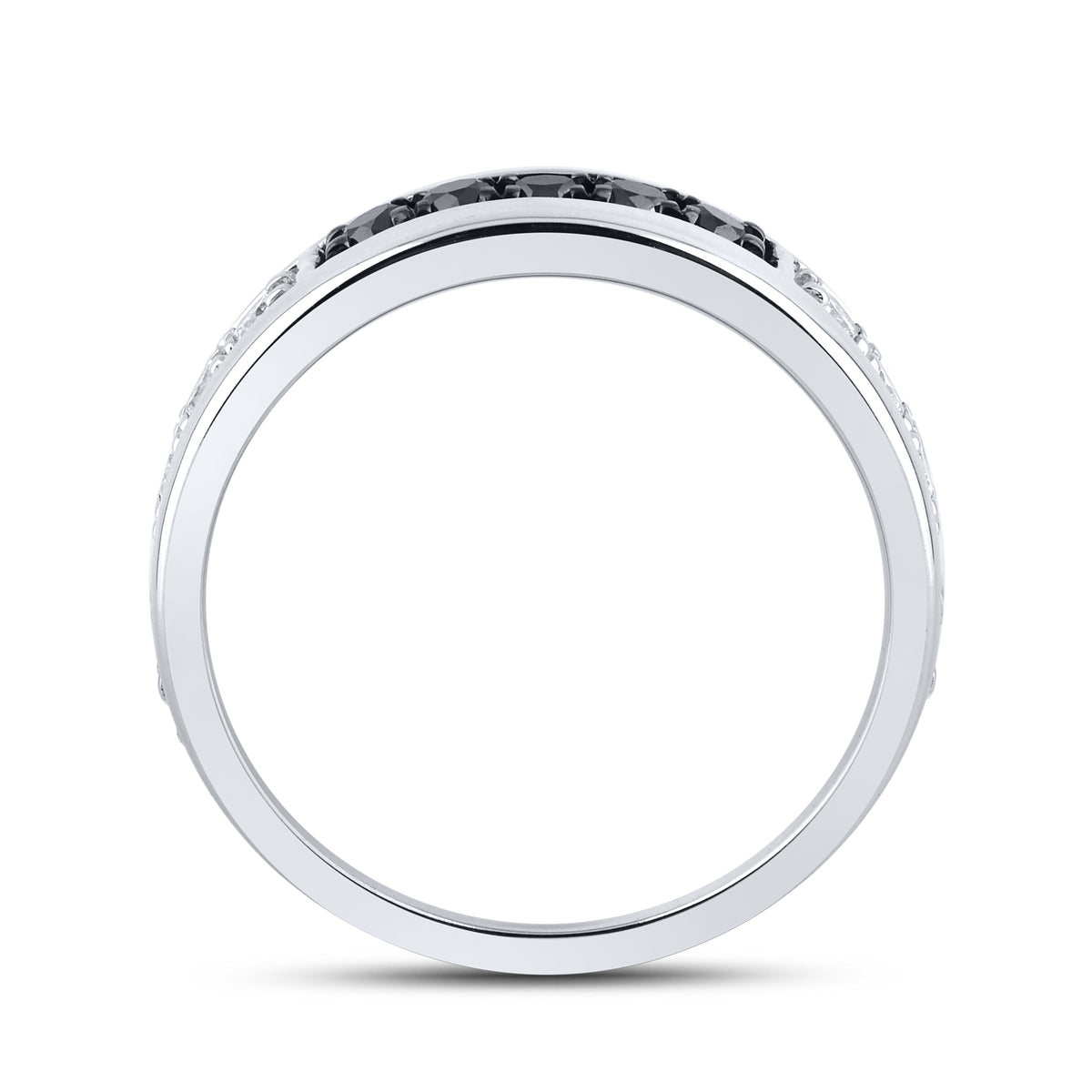 10KT WHITE GOLD 0.74 CTW MEN’S DIAMOND BAND