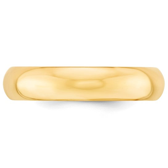 14kt Yellow Gold 5mm Standard Weight Comfort Fit Wedding Band Size 10.5