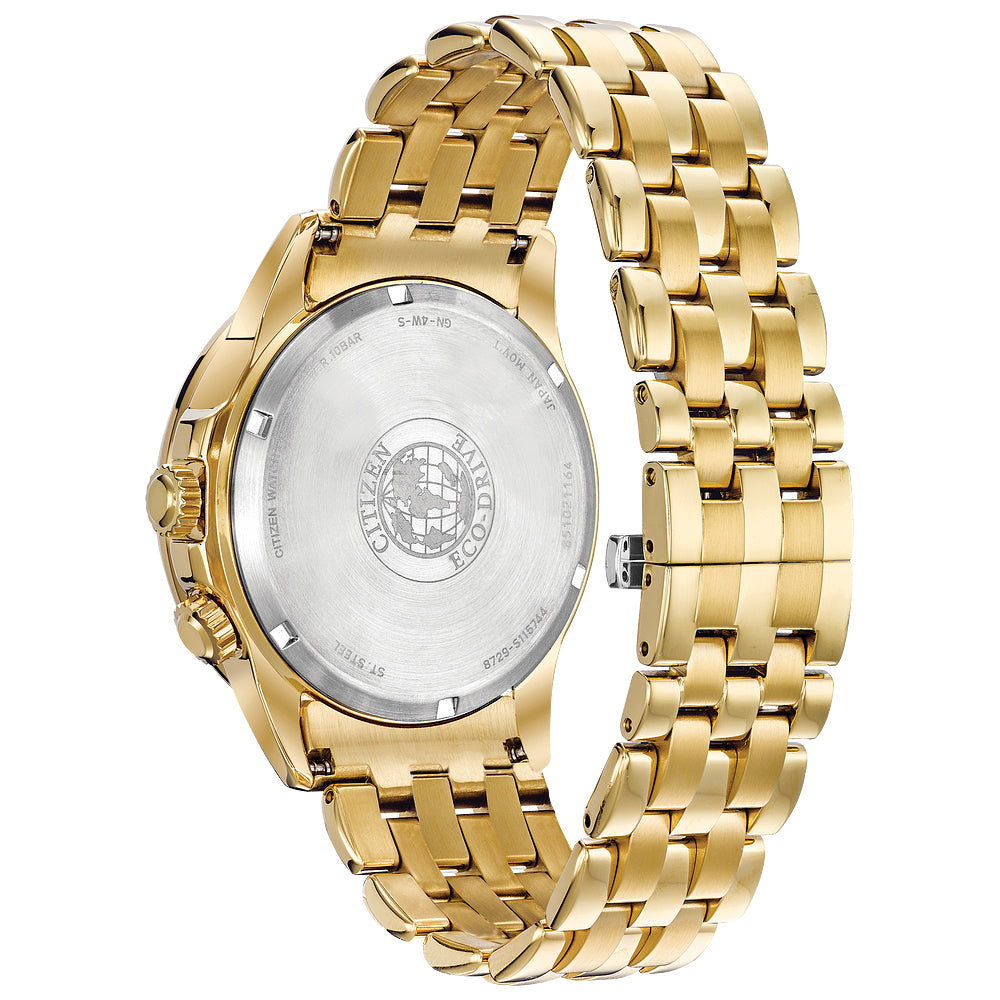 Citizen Calendrier Men's Watch Gold 44 mm Stainless Steel
