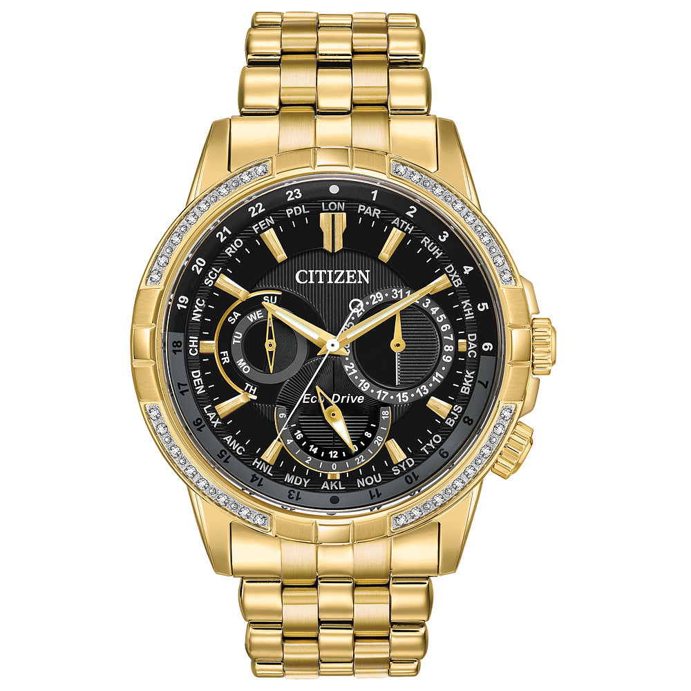 Citizen Calendrier Men's Watch Gold 44 mm Stainless Steel