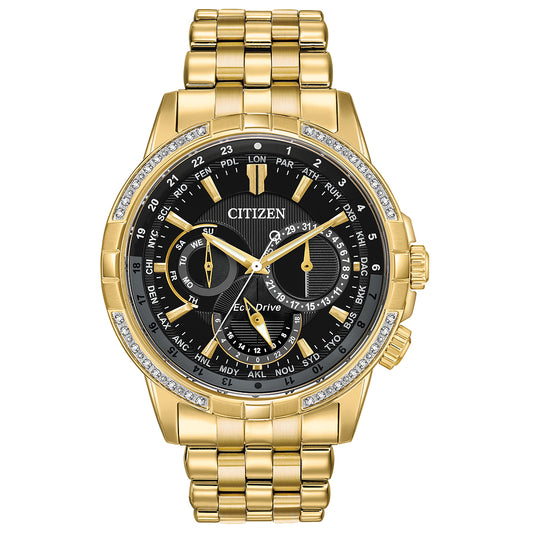 Citizen Calendrier Men's Watch Gold 44 mm Stainless Steel