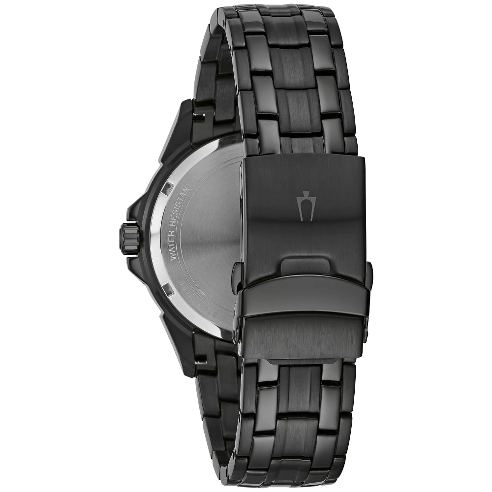 Bulova Classic Mens Multi-Function Black Stainless Steel Bracelet Watch