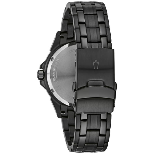 Bulova Classic Mens Multi-Function Black Stainless Steel Bracelet Watch