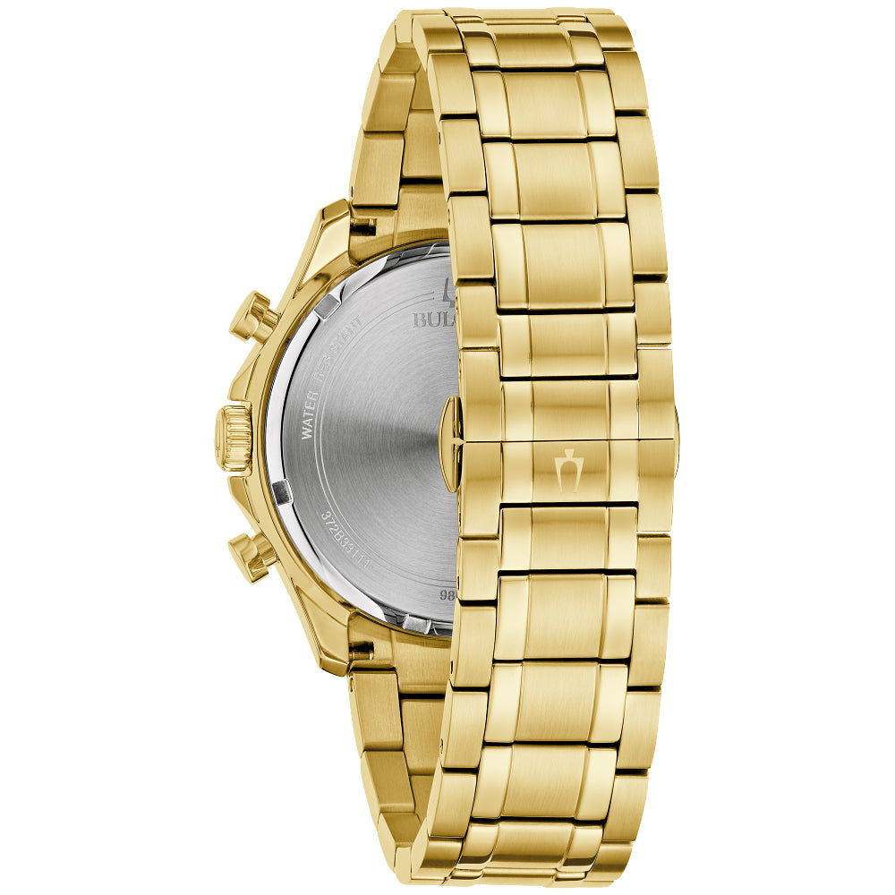 Bulova Diamond Men's Gold Tone Stainless Steel Bracelet Watch 98E113